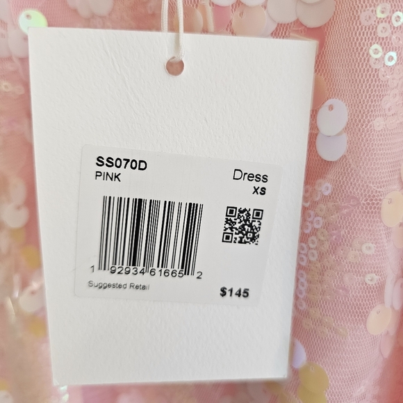 NWT Endless Rose Pink Sequin Feather Sleeveless Women's Mini Dress Size … - Picture 11 of 11